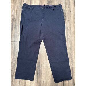 Gloria Vanderbilt Amanda Womens Plus Size 22W Navy Denim Jeans Mid-Rise Slimming
